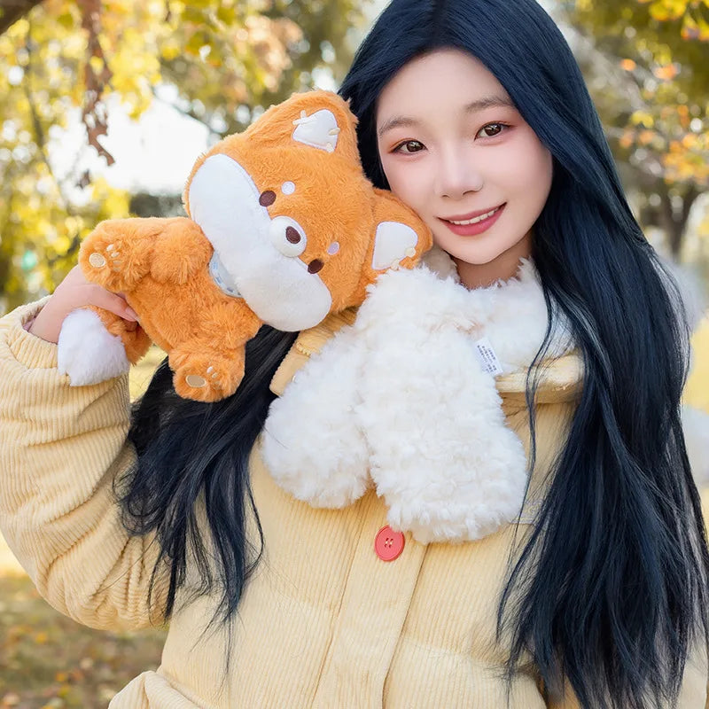 Kawaii Big Tailed Fox Plushie – Fluffy Soft Fox Stuffed Animal | 23cm Cute Fox Toy
