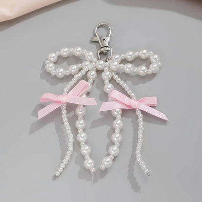 Y2K Fashion Flower Star Love Bow Strawberry Pendant Acrylic Keychain Student Women's Bag Backpack Pants Chain Accessories