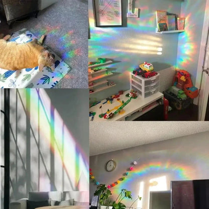 Rainbow Suncatcher Window Stickers – Holographic Prism Decals | 11 Designs | Mushrooms, Stars, Rabbits, Dragonflies & More | Home & Nursery Gift