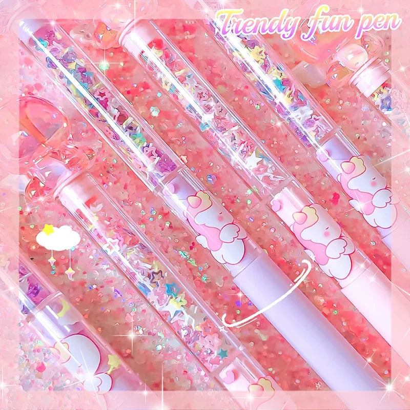 Kawaii Unicorn Friend Gel Pen – 0.5mm Black Gel Ink Pen with Unicorn Topper | Pink & Purple | Kawaii Stationery Gift