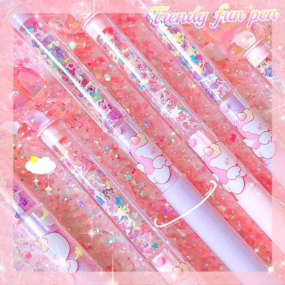 Kawaii Unicorn Friend Gel Pen – 0.5mm Black Gel Ink Pen with Unicorn Topper | Pink & Purple | Kawaii Stationery Gift