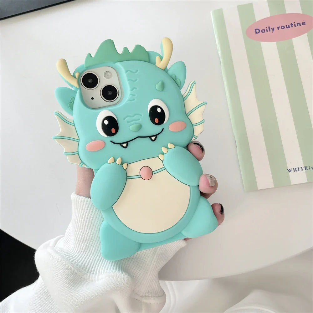 Kawaii Dragon iPhone Case – Cute Dragon Phone Case | iPhone 11 to 15 Pro Max | Kawaii Fantasy Accessories
