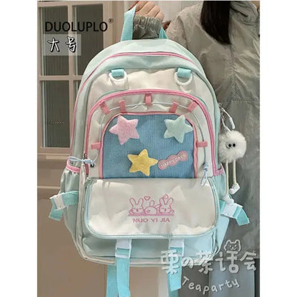 Kawaii Star Chaser Backpack – Celestial Nylon Bag | 6 Colours | Small & Large