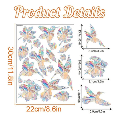 Rainbow Suncatcher Window Stickers – Holographic Prism Decals | 11 Designs | Mushrooms, Stars, Rabbits, Dragonflies & More | Home & Nursery Gift
