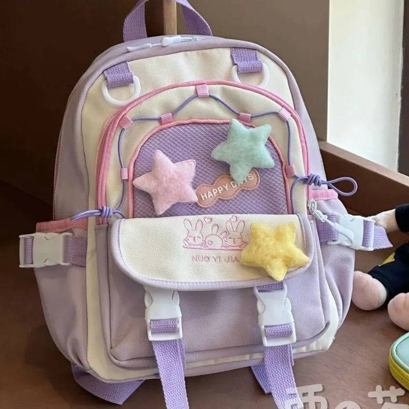 Kawaii Star Chaser Backpack – Celestial Nylon Bag | 6 Colours | Small & Large
