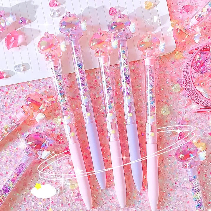 Kawaii Unicorn Friend Gel Pen – 0.5mm Black Gel Ink Pen with Unicorn Topper | Pink & Purple | Kawaii Stationery Gift