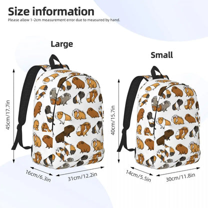 Kawaii Guinea Pig Print Backpack – Cute Animal School & Everyday Bag | 2 Sizes
