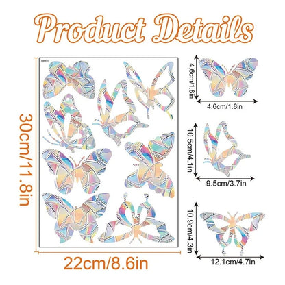 Rainbow Suncatcher Window Stickers – Holographic Prism Decals | 11 Designs | Mushrooms, Stars, Rabbits, Dragonflies & More | Home & Nursery Gift