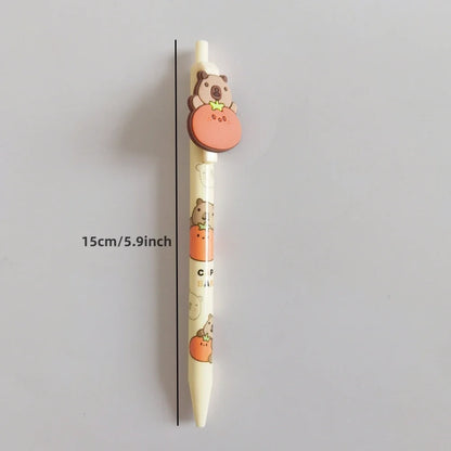 Kawaii Capybara Pens – Cute 4-Piece Gel Pen Set | 0.5mm Writing Tip | Random Designs
