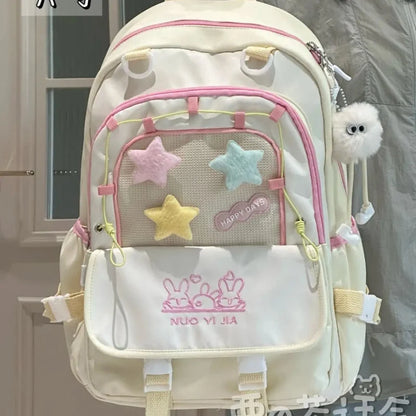 Kawaii Star Chaser Backpack – Celestial Nylon Bag | 6 Colours | Small & Large