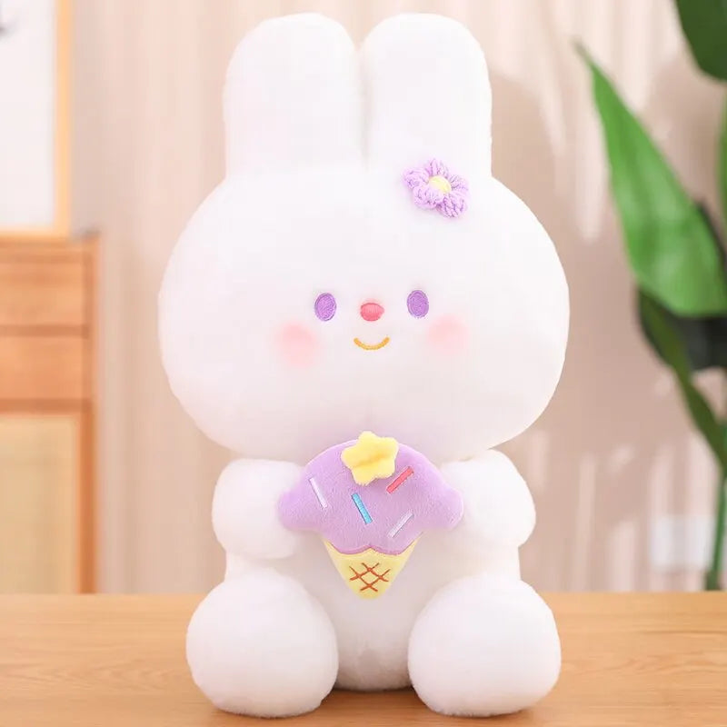 Kawaii Ice Cream Bunny Plushie – Cute 25cm Dessert-Themed Stuffed Animal