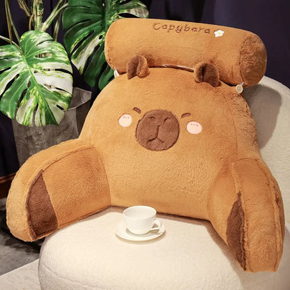 Kawaii Capybara Plush Pillow – Soft Huggable Cushion | 60x40cm & 70x50cm | Capybara Gift | Sofa Bed Bedroom Decor