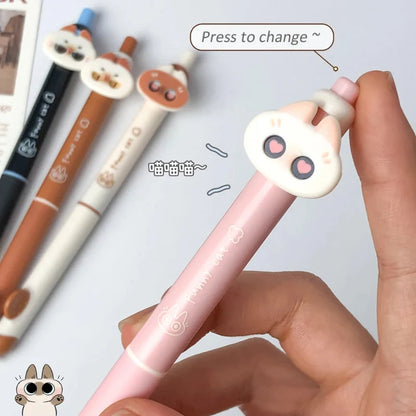 Kawaii Sassy Cat Gel Pens – Cute 4-Piece Stationery Set | Smooth Writing