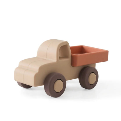 Silicone Baby Vehicle Toy – Soft Push-Along Truck, Car, Ambulance & Plane | Food-Grade BPA-Free | Montessori Teether | 0–12 Months Baby Gift