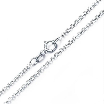 Silver-tone necklace chain with spring rings and hook clasp