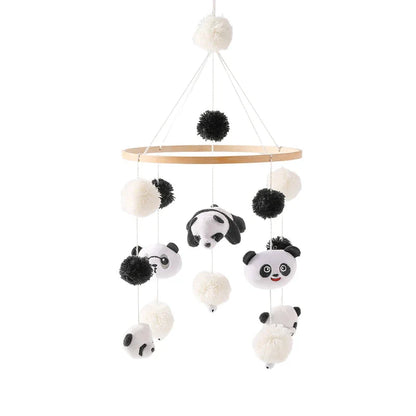 Baby Wooden Bed Bell Cartoon Rabbit Mobile
