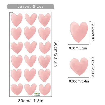 Kids & Nursery Wall Stickers – Watercolour Bears, Hearts & More | Self-Adhesive Peel & Stick | Nursery, Bedroom & Playroom Decor