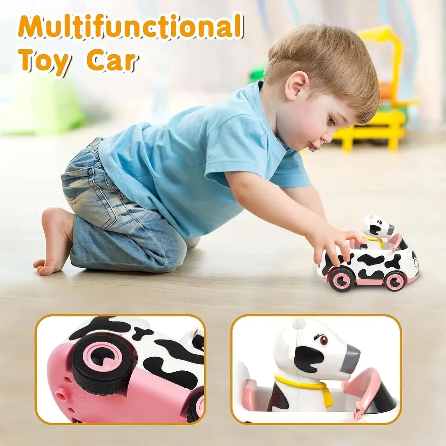 La Granja de Zenón Pull-Back Car Toy Set – Bartolito, Farm Animals & Play Mat | Official Licensed | Ages 1–3 | Kids Birthday Gift