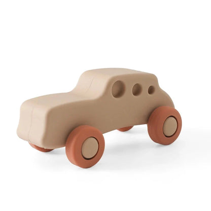 Baby Silicone Car Teether Toy – Montessori Educational 0–12 Months | BPA Free Food-Grade Silicone | Individual Vehicles & Sets | Baby Shower Gift