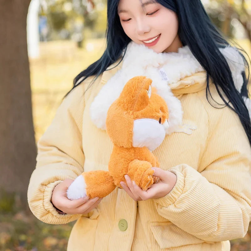 Kawaii Big Tailed Fox Plushie – Fluffy Soft Fox Stuffed Animal | 23cm Cute Fox Toy