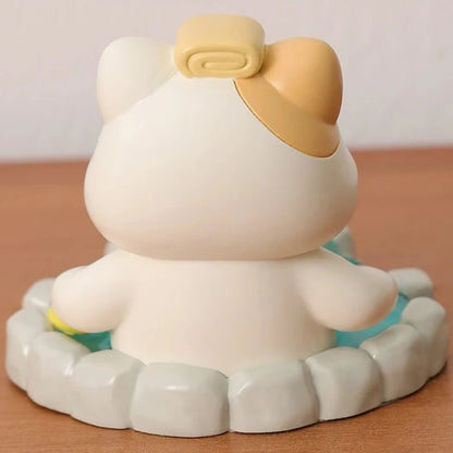 Kawaii Onsen Cat Phone Stand – Cute Cat Desk Accessory | Gift for Cat Lovers & Kawaii Fans