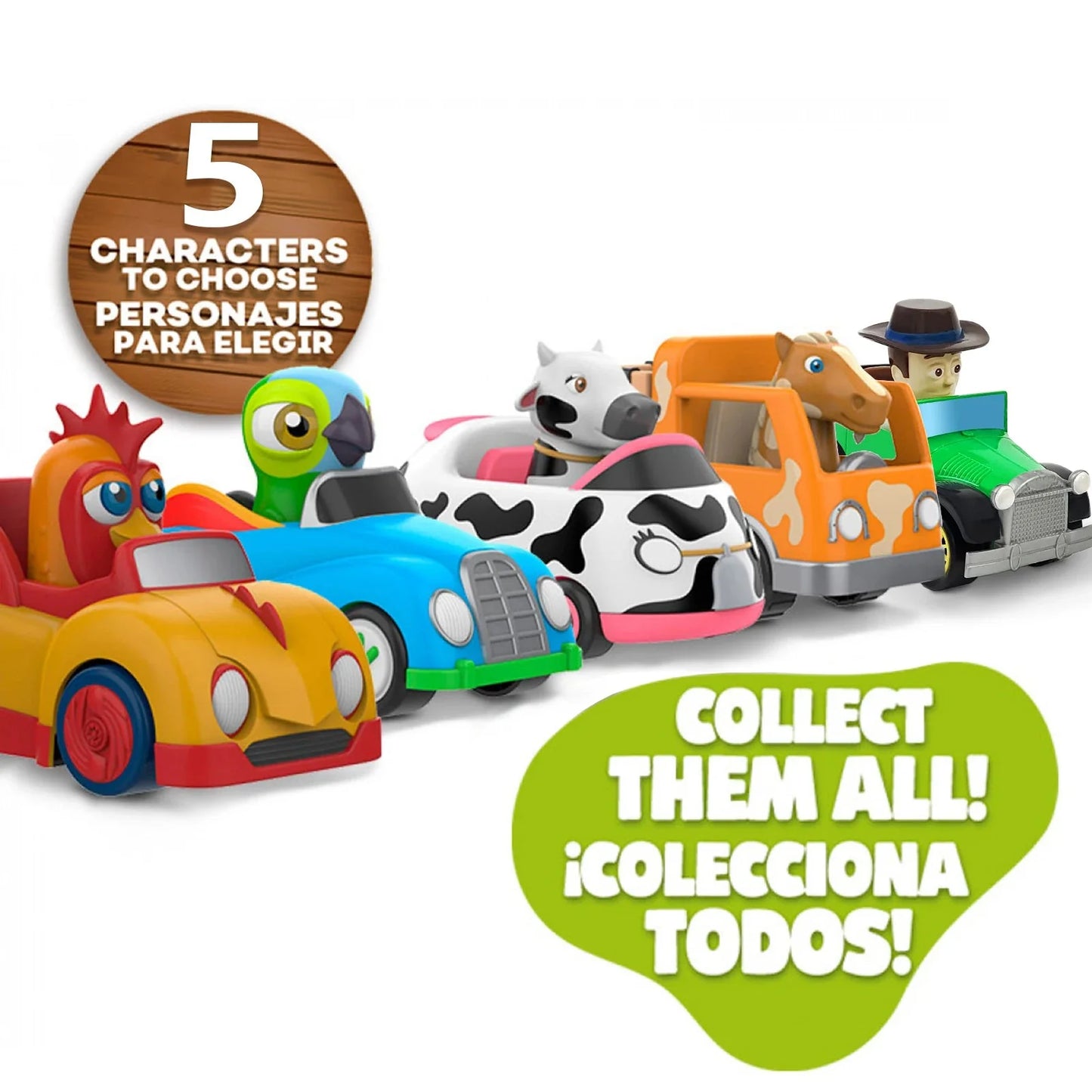 La Granja de Zenón Pull-Back Car Toy Set – Bartolito, Farm Animals & Play Mat | Official Licensed | Ages 1–3 | Kids Birthday Gift