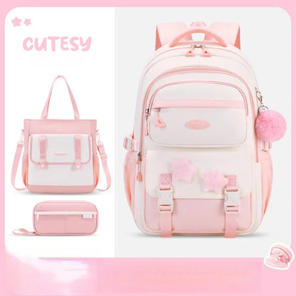 Kawaii Backpack Set | Cute 12-Inch School Bag with Accessories