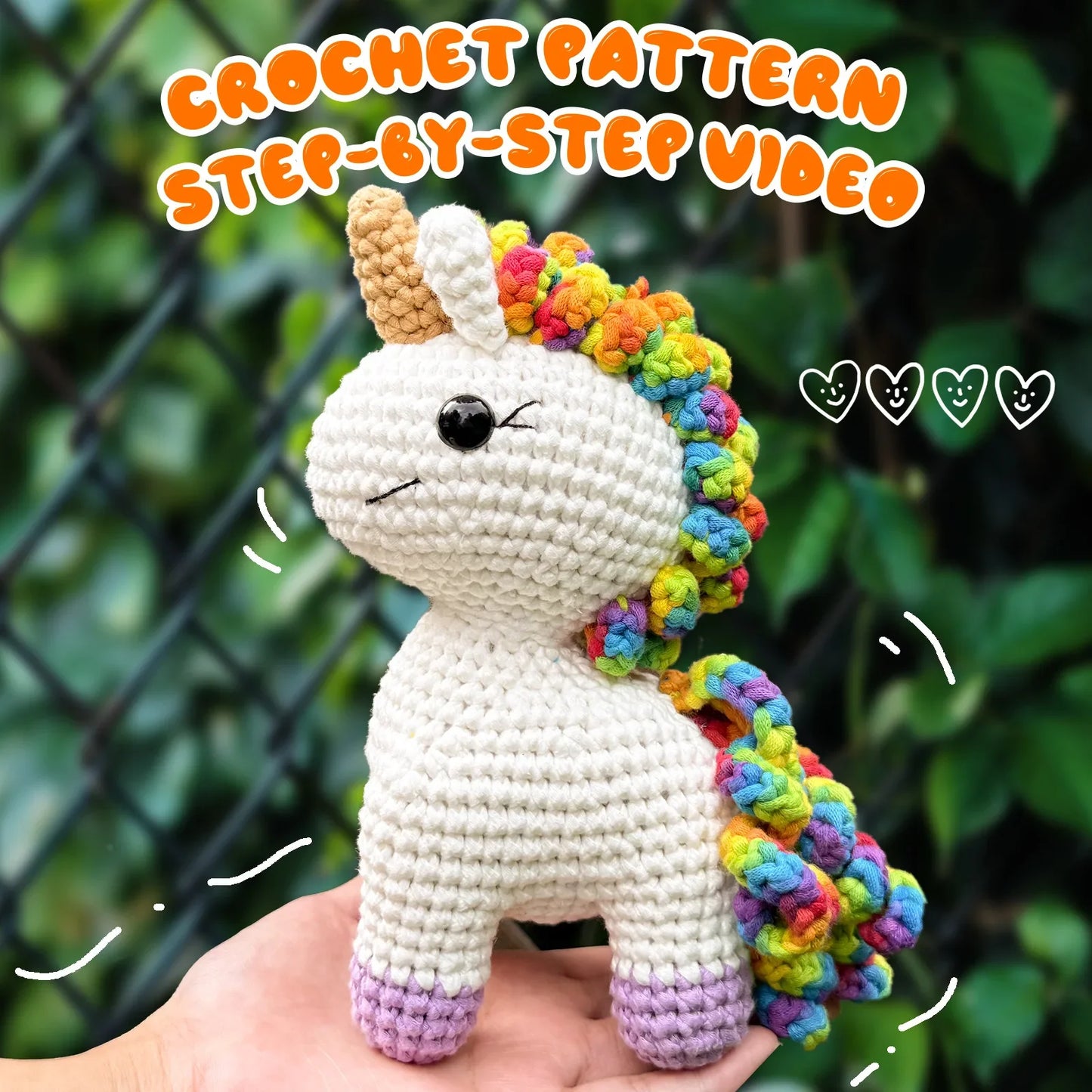 Kawaii Unicorn Crochet Kit for Beginners – Complete Amigurumi Starter Set | Everything Included | Cute Craft Gift