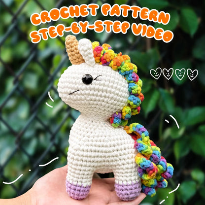 Kawaii Unicorn Crochet Kit for Beginners – Complete Amigurumi Starter Set | Everything Included | Cute Craft Gift