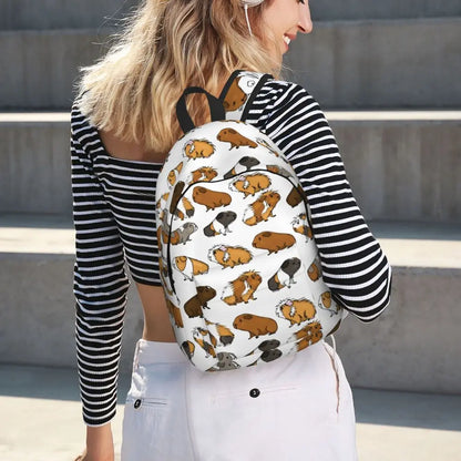 Kawaii Guinea Pig Print Backpack – Cute Animal School & Everyday Bag | 2 Sizes
