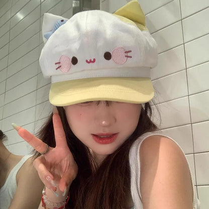 Kawaii Cat Ears Hat – Cute Polyester Cap | One Size | Adjustable Fit