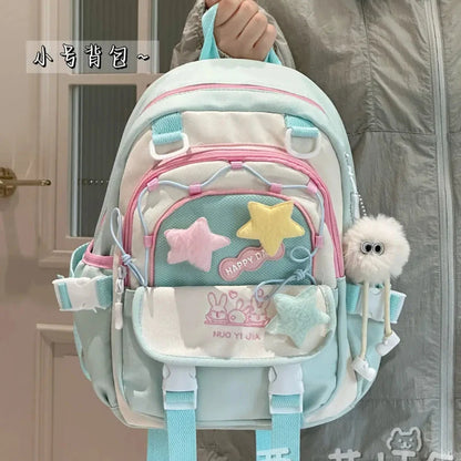 Kawaii Star Chaser Backpack – Celestial Nylon Bag | 6 Colours | Small & Large