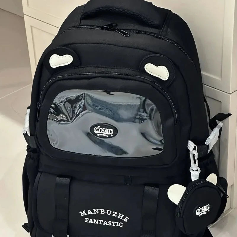 Kawaii Beary Cute Ita Backpack – Clear Window Bear Bag | 5 Colours | Pin & Charm Display