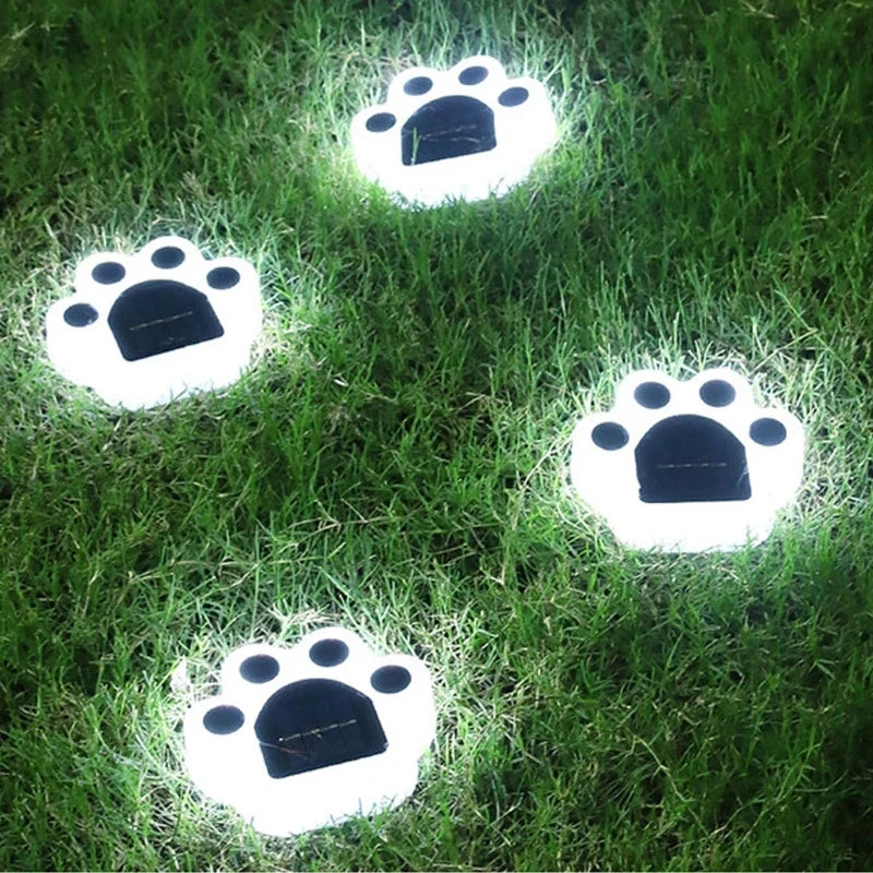 Kawaii Solar Cat Paw Light – Cute Outdoor Garden & Patio Decor | White & Warm White