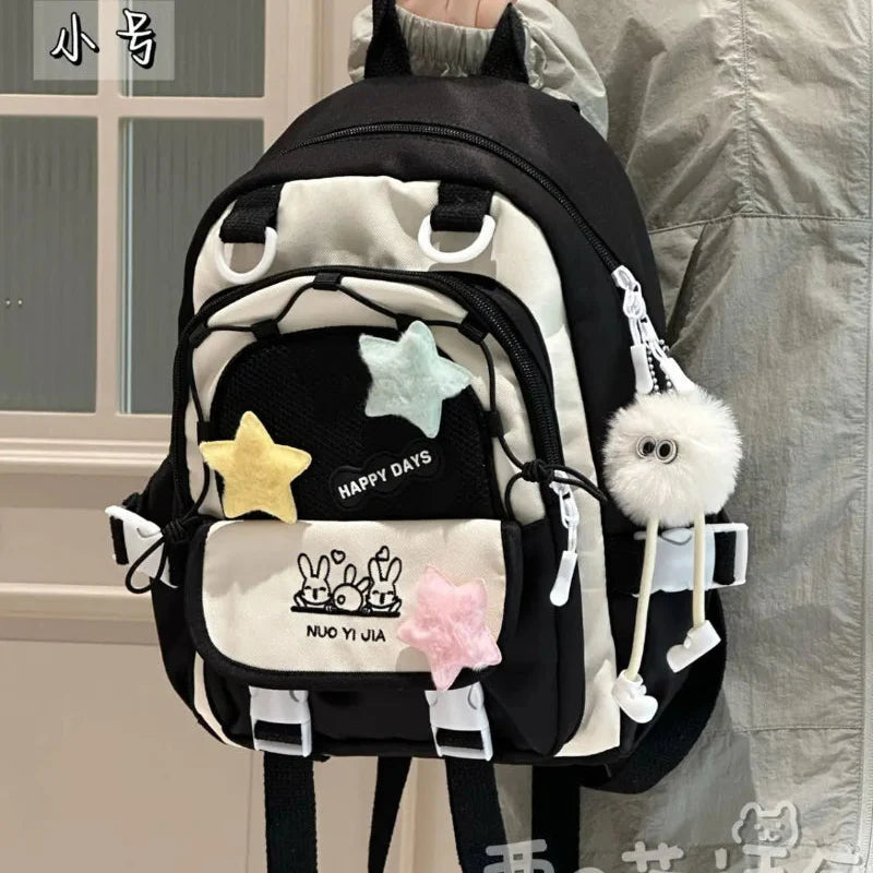 Kawaii Star Chaser Backpack – Celestial Nylon Bag | 6 Colours | Small & Large