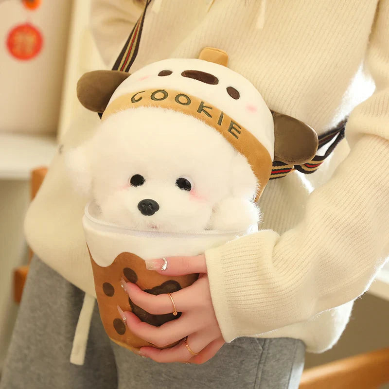 Surprise Puppy Drink Plushie Bag