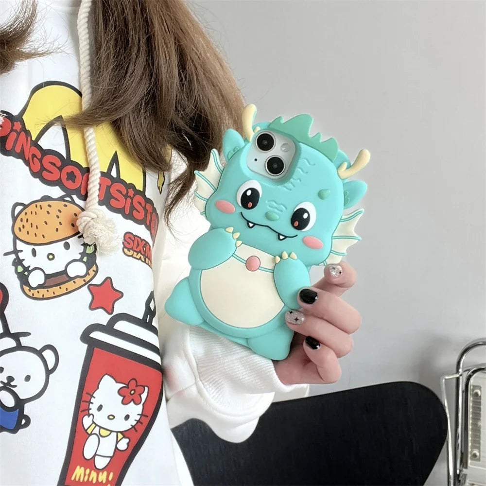 Kawaii Dragon iPhone Case – Cute Dragon Phone Case | iPhone 11 to 15 Pro Max | Kawaii Fantasy Accessories