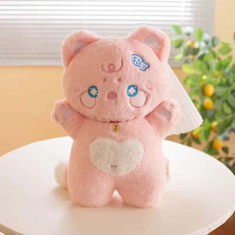 Kawaii Sweet Hugs Cat Plushie – Soft Huggable Stuffed Animal | 38cm | 3 Colours