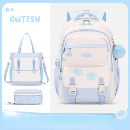 Kawaii Backpack Set | Cute 12-Inch School Bag with Accessories