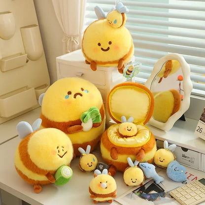 Kawaii Squishy Bee Plushies | Soft Stuffed Animal Cuddle Toy