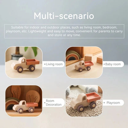 Baby Silicone Car Teether Toy – Montessori Educational 0–12 Months | BPA Free Food-Grade Silicone | Individual Vehicles & Sets | Baby Shower Gift