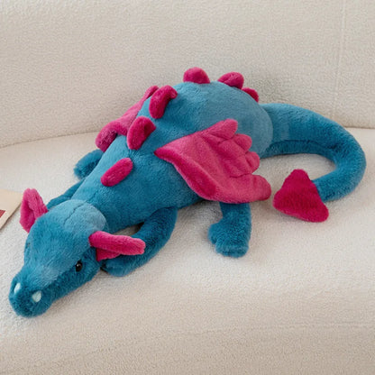 Kawaii Soft Dragon Plushie – Cute Stuffed Dragon Toy | 30cm, 50cm, 70cm & 90cm | Pink, White, Green & Blue