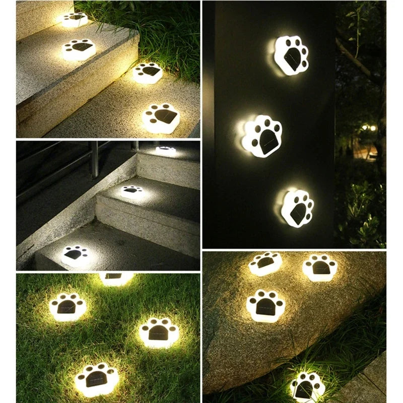 Kawaii Solar Cat Paw Light – Cute Outdoor Garden & Patio Decor | White & Warm White