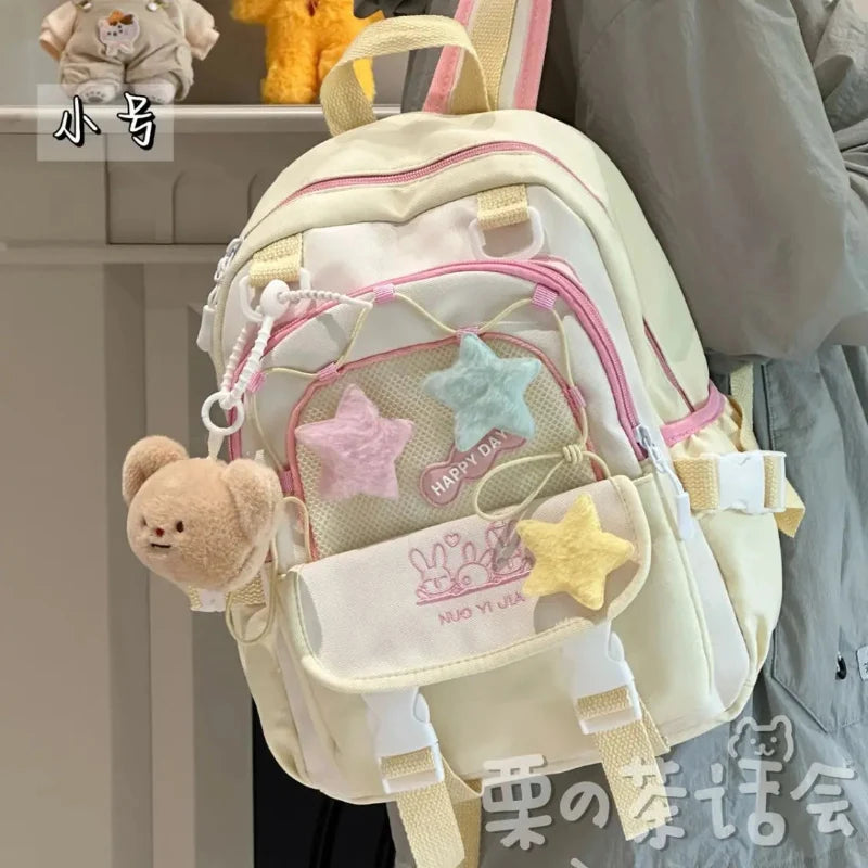 Kawaii Star Chaser Backpack – Celestial Nylon Bag | 6 Colours | Small & Large