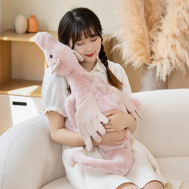Kawaii Soft Dragon Plushie – Cute Stuffed Dragon Toy | 30cm, 50cm, 70cm & 90cm | Pink, White, Green & Blue