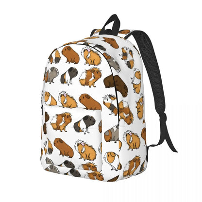 Kawaii Guinea Pig Print Backpack – Cute Animal School & Everyday Bag | 2 Sizes