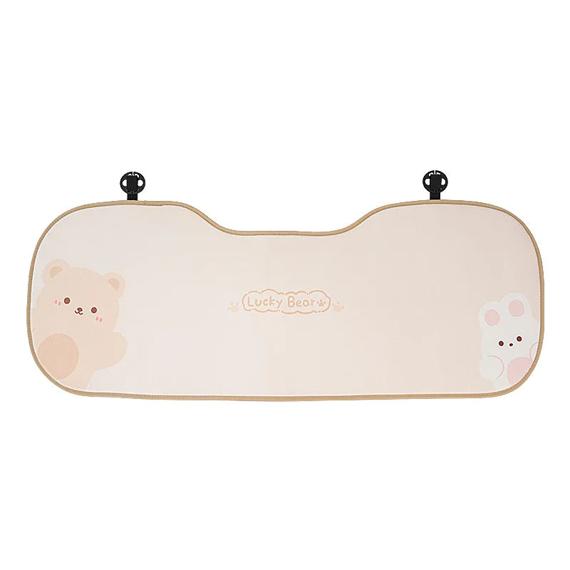 Kawaii Plush Bear Car Seat Accessories – Cute Headrest, Backrest & Pad Options