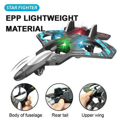 RC foam fighter jet with visible rear tail and upper wing detail