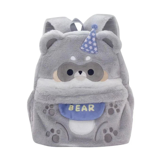 Kawaii Raccoon Bear Backpack – Cute Animal School & Everyday Bag | 28x30x10cm