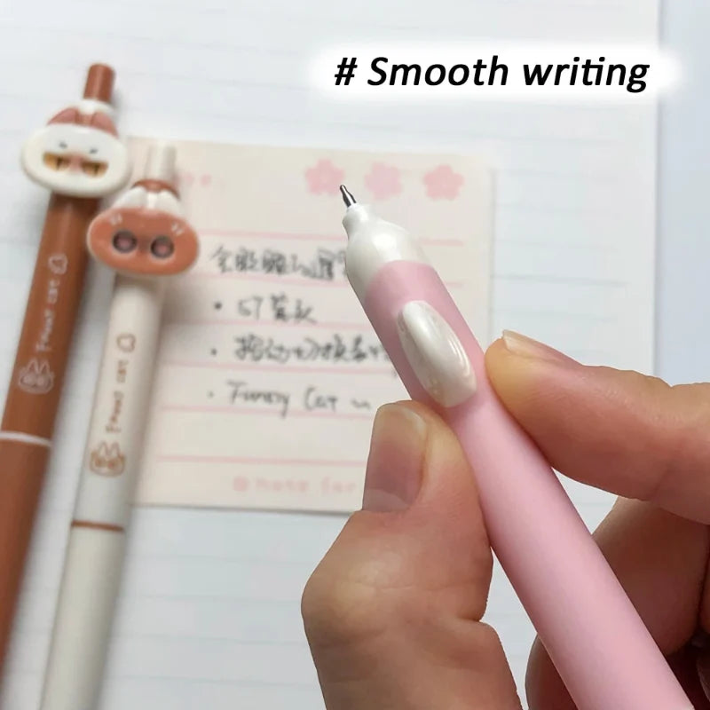 Kawaii Sassy Cat Gel Pens – Cute 4-Piece Stationery Set | Smooth Writing